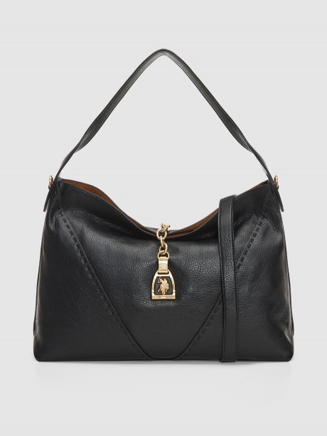 HELCHO large hobo μαύρη