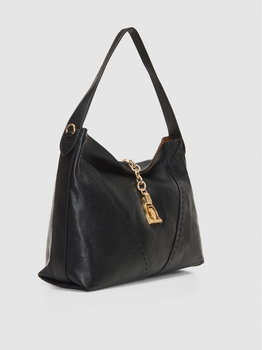 HELCHO large hobo μαύρη