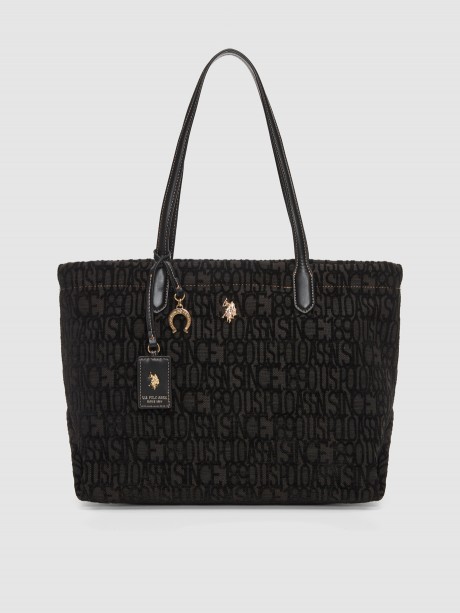 JACQUARD shopping μαύρο