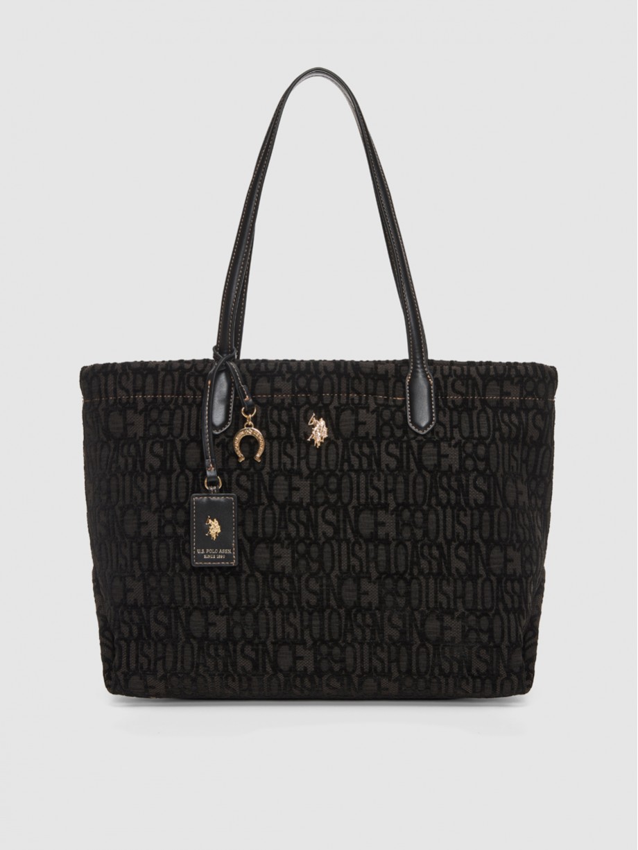 JACQUARD shopping μαύρο