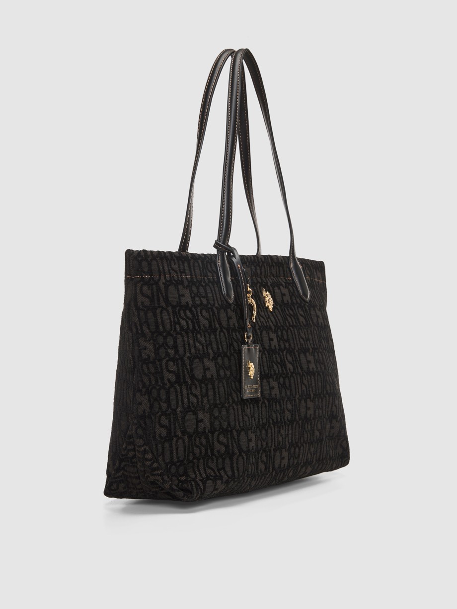 JACQUARD shopping μαύρο