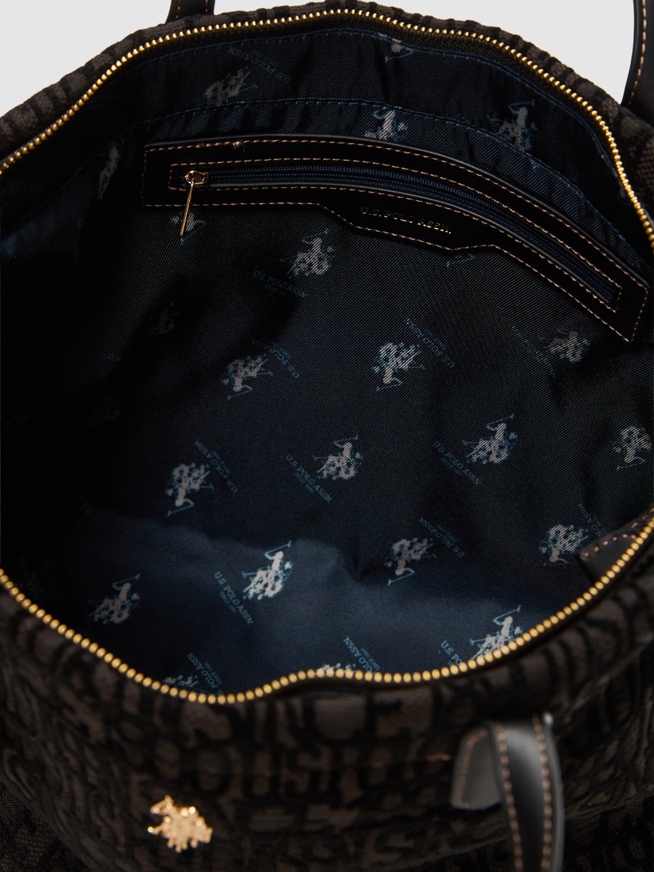 JACQUARD shopping μαύρο