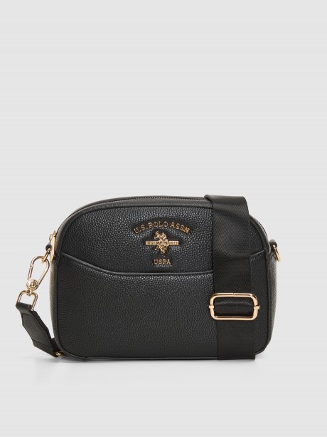 STANFORD small crossbody μαύρη