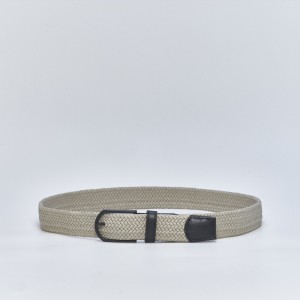BOSS SHOES Men's woven belts in taupe