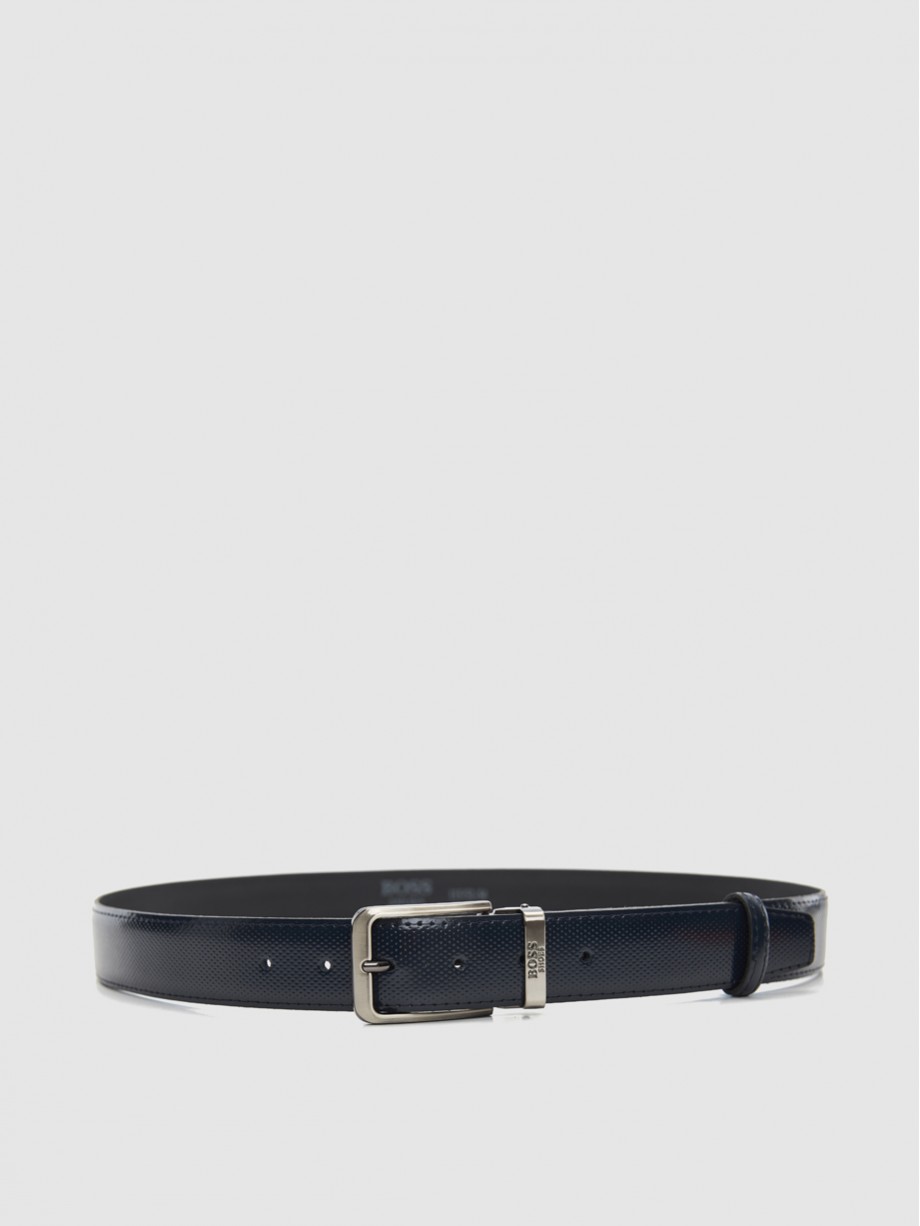   BOSS SHOES Ανδρικές δερμάτινες ζώνες NAVY POINT