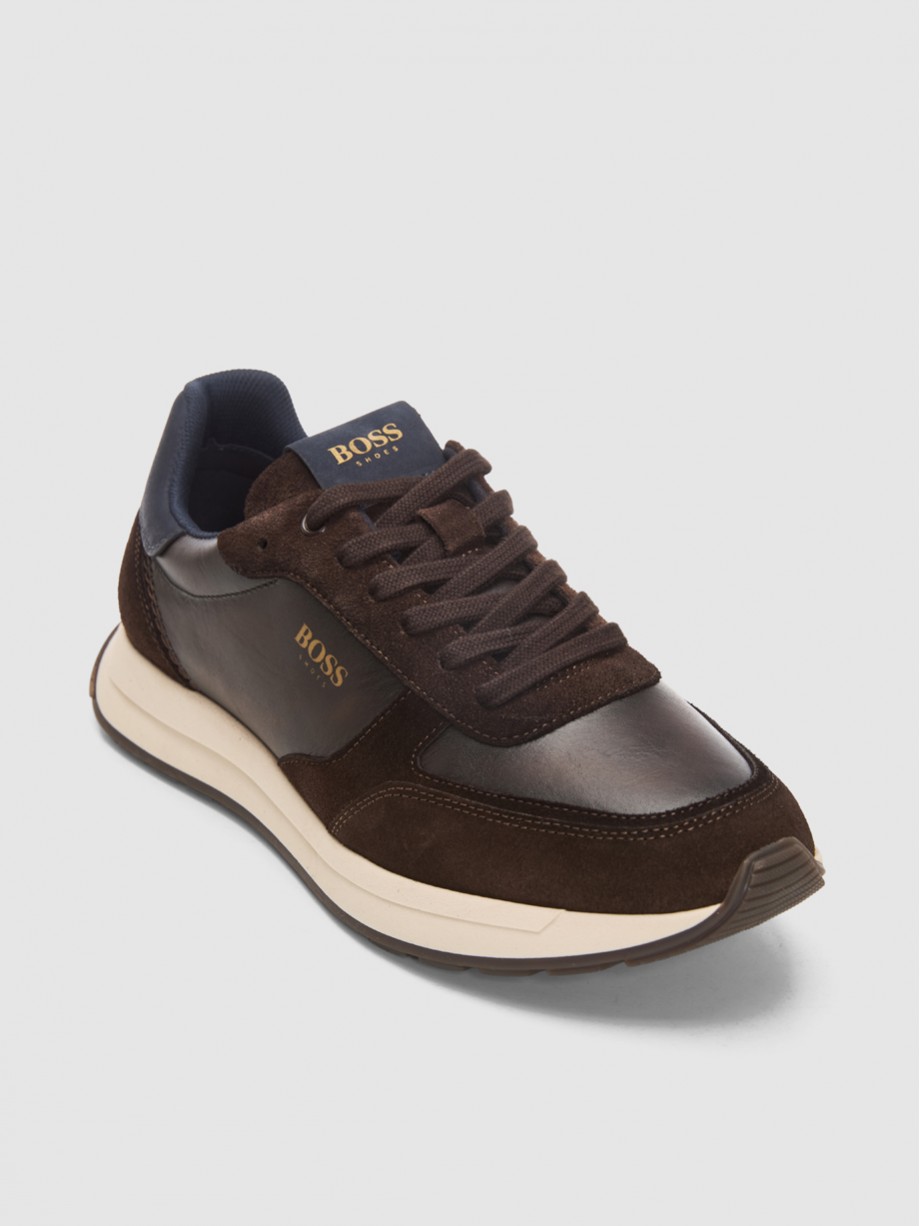 Sneakers ανδρικά καφέ