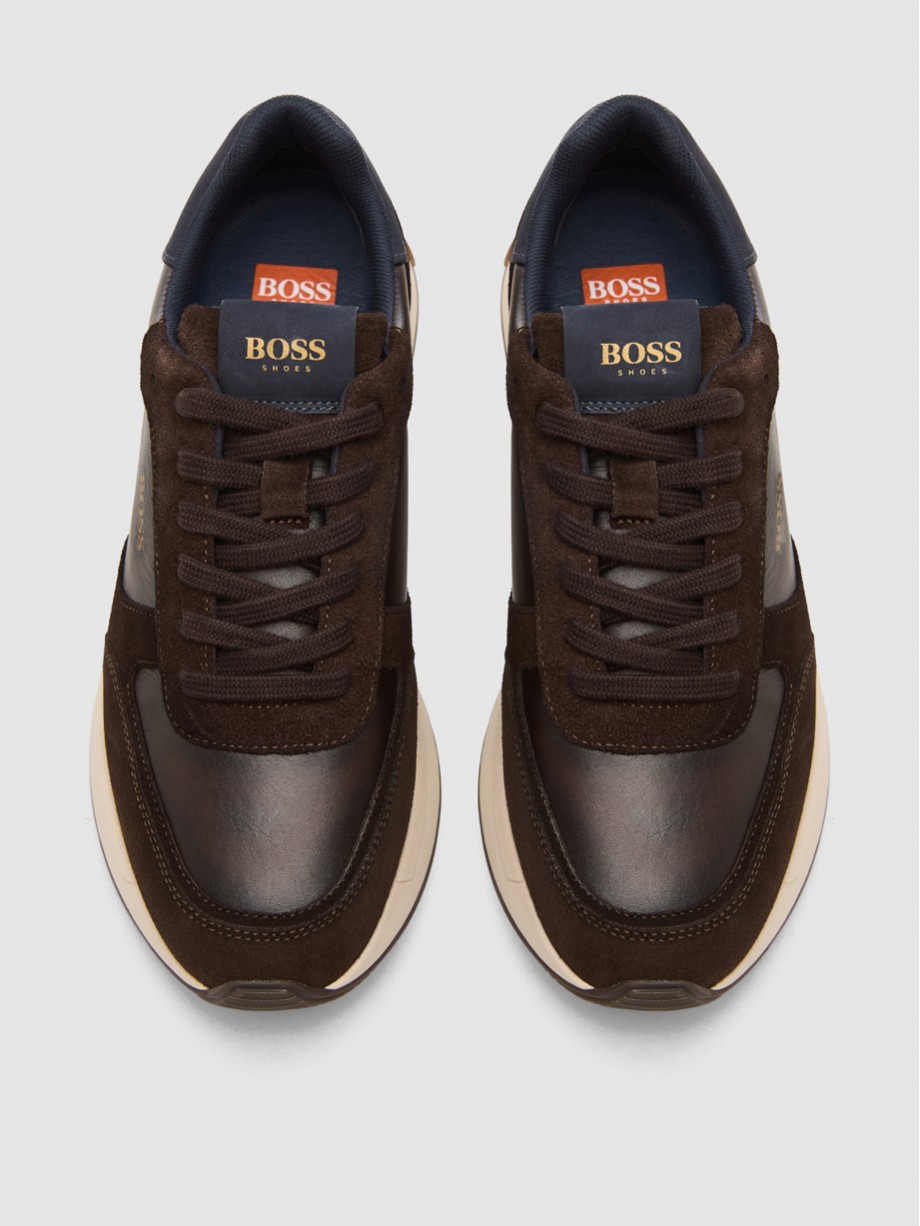 Sneakers ανδρικά καφέ