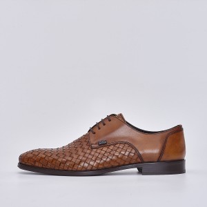 S4972 BRAID Men's Dress shoes in cognac