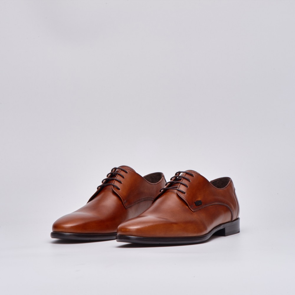 S6383 Men's Dress shoes in cognac aqua