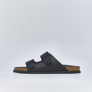 V6301 Men's flat sandals in black