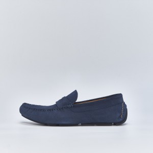 V6890 SUE  Men's Loafers in blue