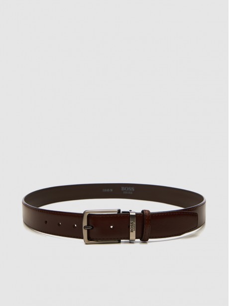 BOSS SHOES Ανδρικές δερμάτινες ζώνες BROWN AKDOR