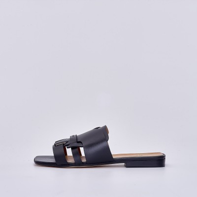 SW66755 Women's Black flat sandals